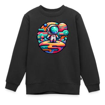 Petit astronaute - Sweat Premium enfant bio - noir - Devant - AI Model Kid Female (0cm)