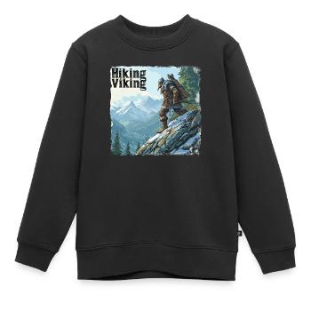 Hiking Viking - Kinder Premium Organic Sweatshirt - Schwarz - Vorne - AI Model Kid Female (0cm)