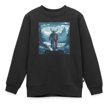 Biking Biking Vers 2 - Kinder Premium Organic Sweatshirt - Schwarz - Vorne - AI Model Kid Female (0cm)