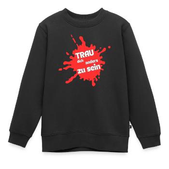Farbige Courage: Andersartigkeit wagen - Kinder Premium Organic Sweatshirt - Schwarz - Vorne - AI Model Kid Female (0cm)