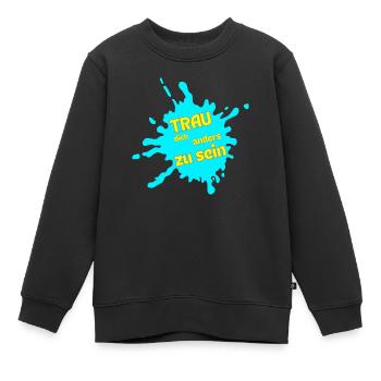 Farbige Courage: Andersartigkeit wagen 2 - Kinder Premium Organic Sweatshirt - Schwarz - Vorne - AI Model Kid Female (0cm)