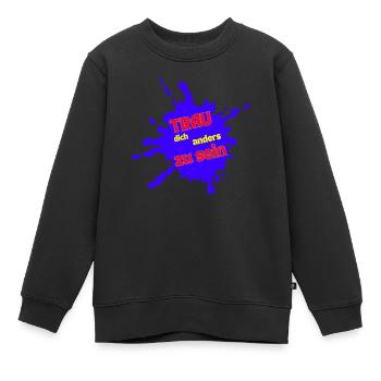 Farbige Courage: Andersartigkeit wagen 3 - Kinder Premium Organic Sweatshirt - Schwarz - Vorne - AI Model Kid Female (0cm)