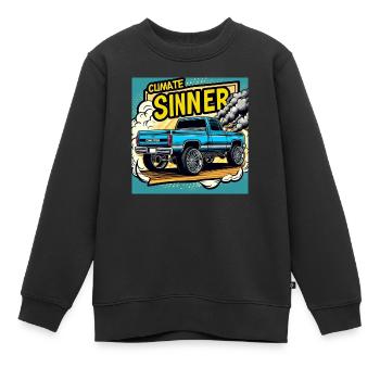 Climate sinner - Kinder Premium Organic Sweatshirt - Schwarz - Vorne - AI Model Kid Female (0cm)