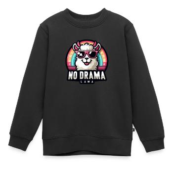 Kein Drama Lama - Kinder Premium Organic Sweatshirt - Schwarz - Vorne - AI Model Kid Female (0cm)