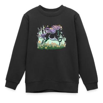 Licorne magique - Sweat Premium enfant bio - noir - Devant - AI Model Kid Female (0cm)