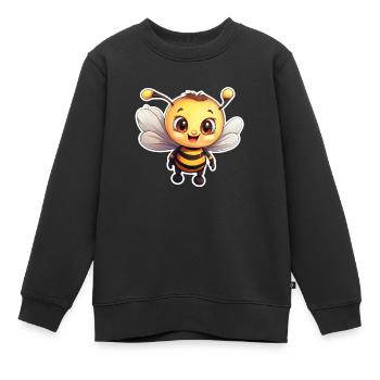 fröhliches Bienchen Anime - Kinder Premium Organic Sweatshirt - Schwarz - Vorne - AI Model Kid Female (0cm)
