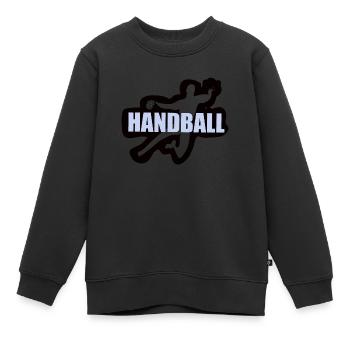 Handball - Sweat Premium enfant bio - noir - Devant - AI Model Kid Female (0cm)