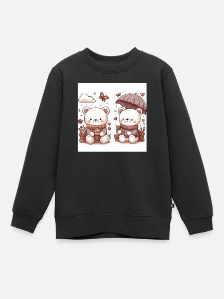 Bärenliebe - Kinder Premium Organic Sweatshirt - Schwarz