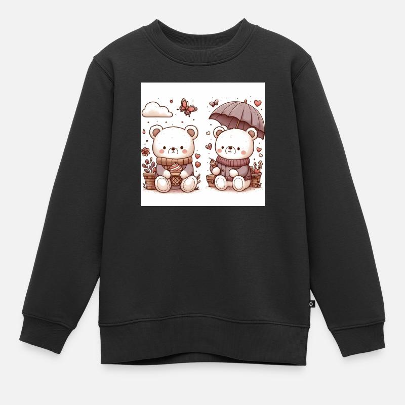 Bärenliebe - Kinder Premium Organic Sweatshirt - Schwarz
