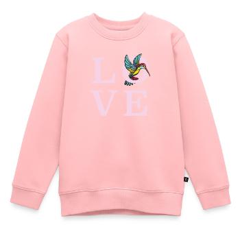 Colibri aime élégant, mignon et coloré - Sweat Premium enfant bio - rose - Devant - AI Model Kid Female (0cm)