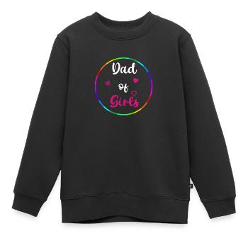Dad of Girls - Kinder Premium Organic Sweatshirt - Schwarz - Vorne - AI Model Kid Female (0cm)