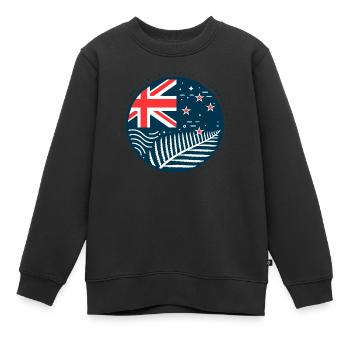 Nouvelle-Zélande Aotearoa Kiwi 7 - Sweat Premium enfant bio - noir - Devant - AI Model Kid Female (0cm)
