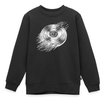 LP Vinyl - Kinder Premium Organic Sweatshirt - Schwarz - Vorne - AI Model Kid Female (0cm)