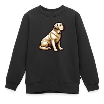 Labrador Retriever - Sweat Premium enfant bio - noir - Devant - AI Model Kid Female (0cm)