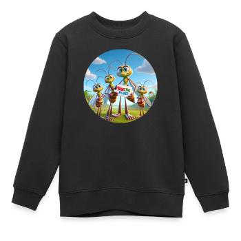 Famille des moustiques - Sweat Premium enfant bio - noir - Devant - AI Model Kid Female (0cm)