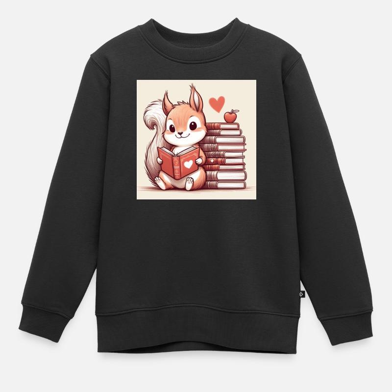 Écureuil - Sweat Premium enfant bio - noir