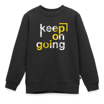 Mach weiter, Beharrlichkeit - Kinder Premium Organic Sweatshirt - Schwarz - Vorne - AI Model Kid Female (0cm)
