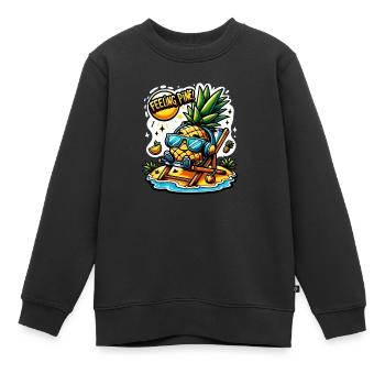 Feeling Pine - Kinder Premium Organic Sweatshirt - Schwarz - Vorne - AI Model Kid Female (0cm)