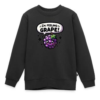 Je me sens Grape ! - Sweat Premium enfant bio - noir - Devant - AI Model Kid Female (0cm)