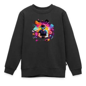 Gaming Immersion: Virtuelle Realität Spieler - Kinder Premium Organic Sweatshirt - Schwarz - Vorne - AI Model Kid Female (0cm)
