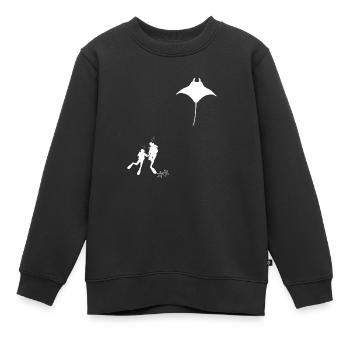 Plongée sous-marine - Sweat Premium enfant bio - noir - Devant - AI Model Kid Female (0cm)