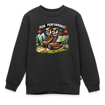 Performances optimales - Sweat Premium enfant bio - noir - Devant - AI Model Kid Female (0cm)