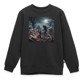 Cimetière de Skellet - Sweat Premium enfant bio - noir - Devant - AI Model Kid Female (0cm)