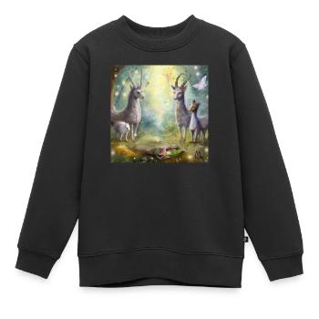 Protolopes - Sweat Premium enfant bio - noir - Devant - AI Model Kid Female (0cm)