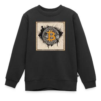 Affiche Rétro Vintage - Sweat Premium enfant bio - noir - Devant - AI Model Kid Female (0cm)