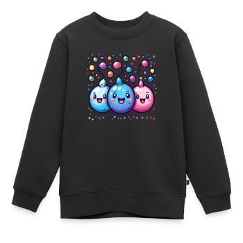 Joie de carnaval avec des confettis - Sweat Premium enfant bio - noir - Devant - AI Model Kid Female (0cm)