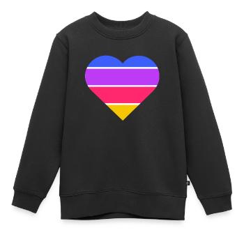 Hör auf mein Herz - Kinder Premium Organic Sweatshirt - Schwarz - Vorne - AI Model Kid Female (0cm)