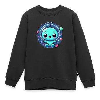 Designs For Kids – Freundliche Aliens - Kinder Premium Organic Sweatshirt - Schwarz - Vorne - AI Model Kid Female (0cm)
