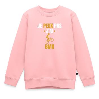 I can't I have BMX - Kids Premium Organic Sweatshirt - rose - Front - AI Model Kid Female (0cm)