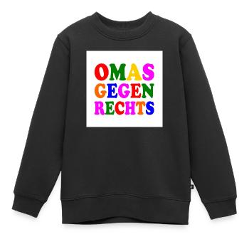 Omas gegen rechts - Kinder Premium Organic Sweatshirt - Schwarz - Vorne - AI Model Kid Female (0cm)
