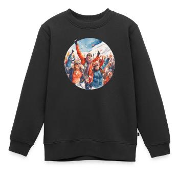 Après-ski - Sweat Premium enfant bio - noir - Devant - AI Model Kid Female (0cm)