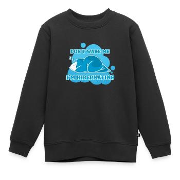 Ne me réveille pas, j’hiberne - Sweat Premium enfant bio - noir - Devant - AI Model Kid Female (0cm)