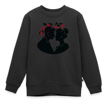 Unter dem Mistelzweig - Kinder Premium Organic Sweatshirt - Schwarz - Vorne - AI Model Kid Female (0cm)