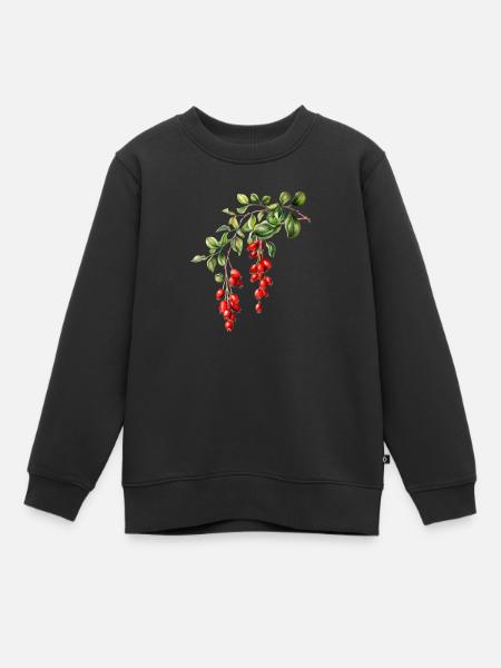 Mistelzweig-Magie - Kinder Premium Organic Sweatshirt - Schwarz