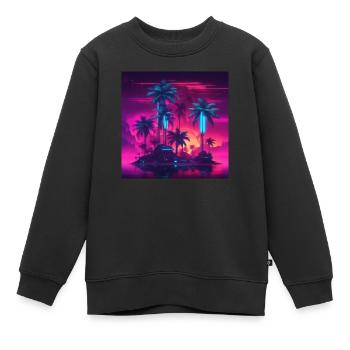 Insel - Kinder Premium Organic Sweatshirt - Schwarz - Vorne - AI Model Kid Female (0cm)