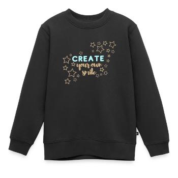 Créez votre propre sourire - Sweat Premium enfant bio - noir - Devant - AI Model Kid Female (0cm)