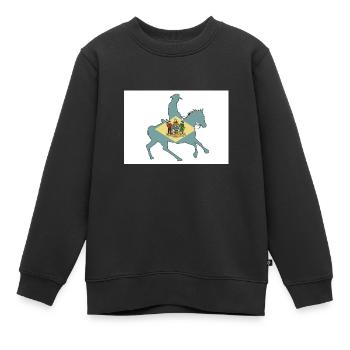 Delaware Staatsflagge Cowboy - Kinder Premium Organic Sweatshirt - Schwarz - Vorne - AI Model Kid Female (0cm)