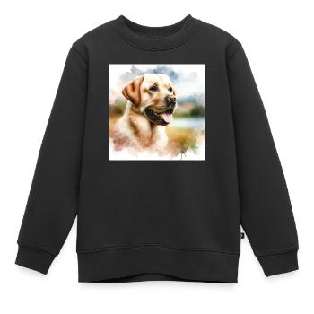 Labrador Retriever - Kinder Premium Organic Sweatshirt - Schwarz - Vorne - AI Model Kid Female (0cm)