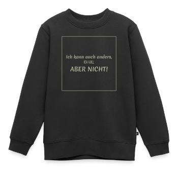 Drôle dicton drôle - Sweat Premium enfant bio - noir - Devant - AI Model Kid Female (0cm)