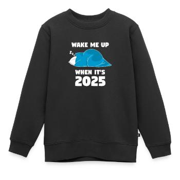 Réveille-moi quand il fait nuit en 2025 - Sweat Premium enfant bio - noir - Devant - AI Model Kid Female (0cm)