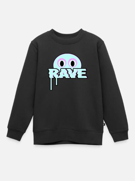 Rave - Kinder Premium Organic Sweatshirt - Schwarz