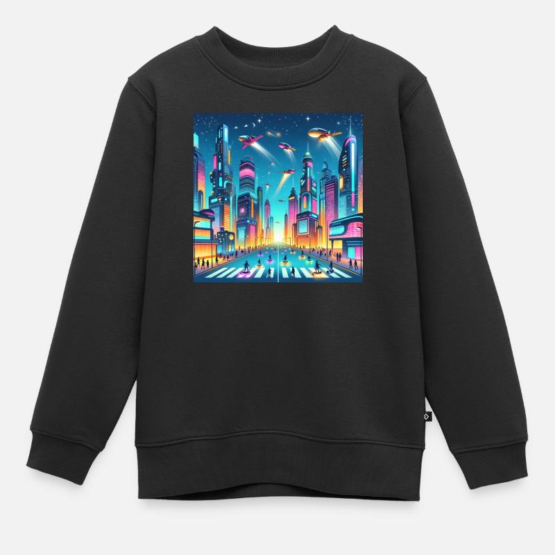 Next Time - Kinder Premium Organic Sweatshirt - Schwarz