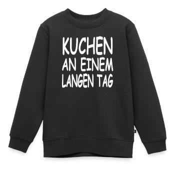 Kuchen - Kinder Premium Organic Sweatshirt - Schwarz - Vorne - AI Model Kid Female (0cm)