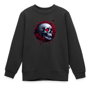 Joyeuse Saint-Valentin - Sweat Premium enfant bio - noir - Devant - AI Model Kid Female (0cm)
