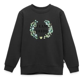 Team Floral Strap - passendes T-Shirt - Kinder Premium Organic Sweatshirt - Schwarz - Vorne - AI Model Kid Female (0cm)