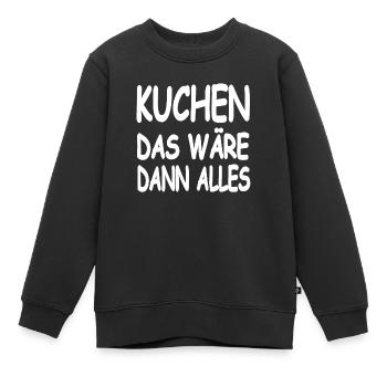 Kuchen - Kinder Premium Organic Sweatshirt - Schwarz - Vorne - AI Model Kid Female (0cm)